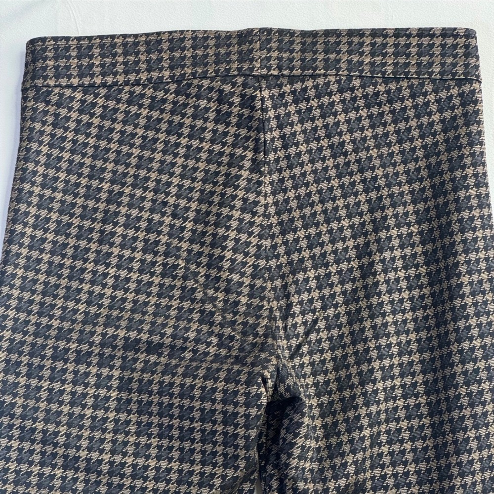 Avenue Montaigne Bellini Starling Houndstooth Flare Pants Brown Black Size 10 - Picture 8 of 14